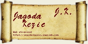 Jagoda Kezić vizit kartica
